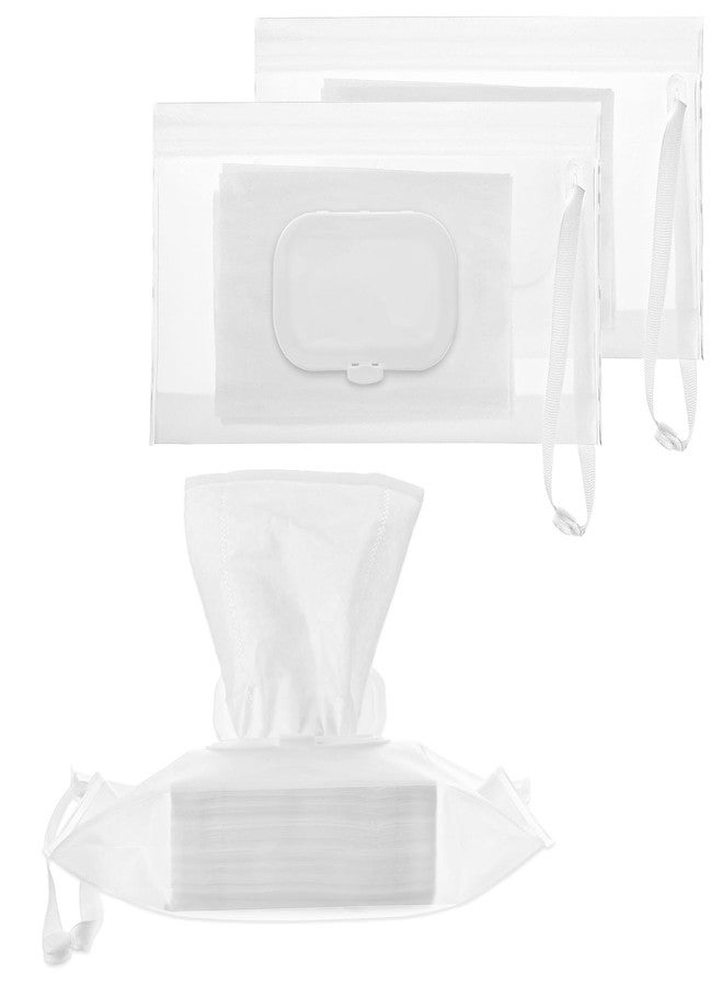 JIYIN Portable Wet Wipe Pouch Dispenser, 3 Pcs Clear Wipe Dispenser Reusable Refillable Wipe Holder Flushable Baby Wipe Case Wipes Container for Travel Strollers Backpacks Wallets(Square Cover) - Image 1